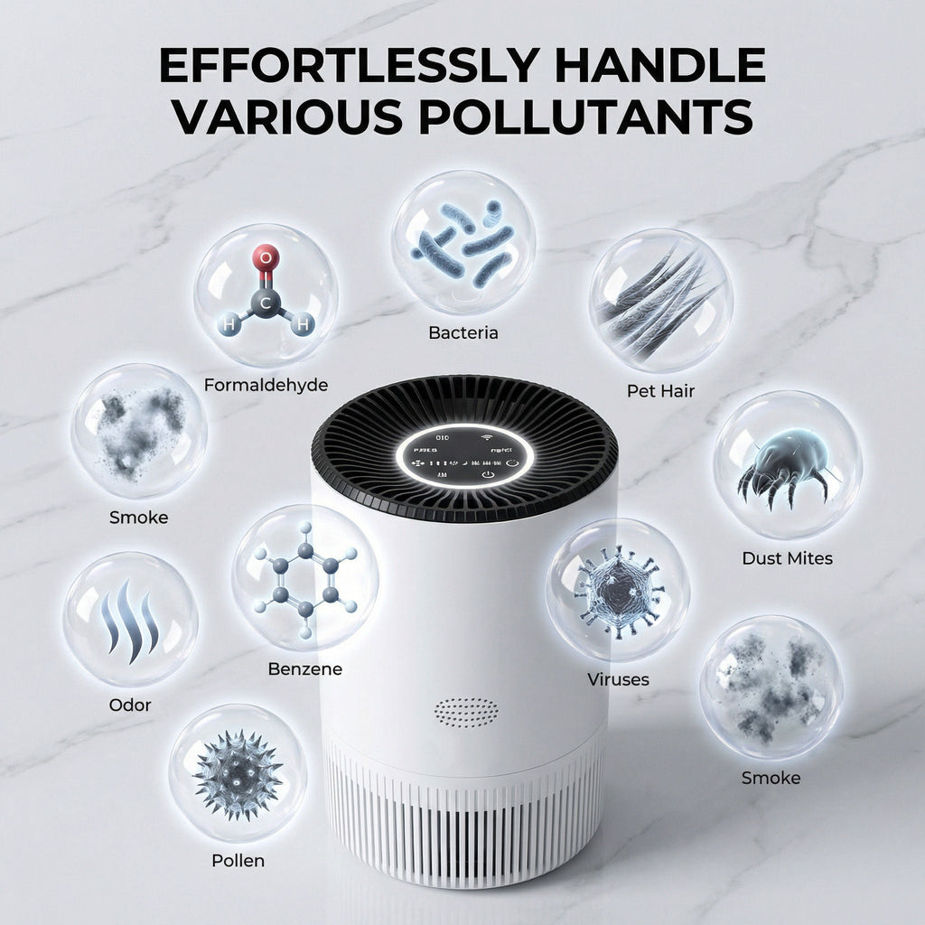 Smart Air Purifier with HEPA Filter App Control PM2.5 for Bedroom Pets Home