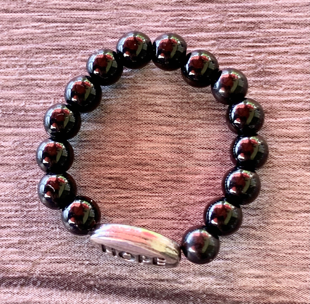 Hope Handmade Expandable Rings in Tourmaline, Obsidian, Cats Eye, and Wood