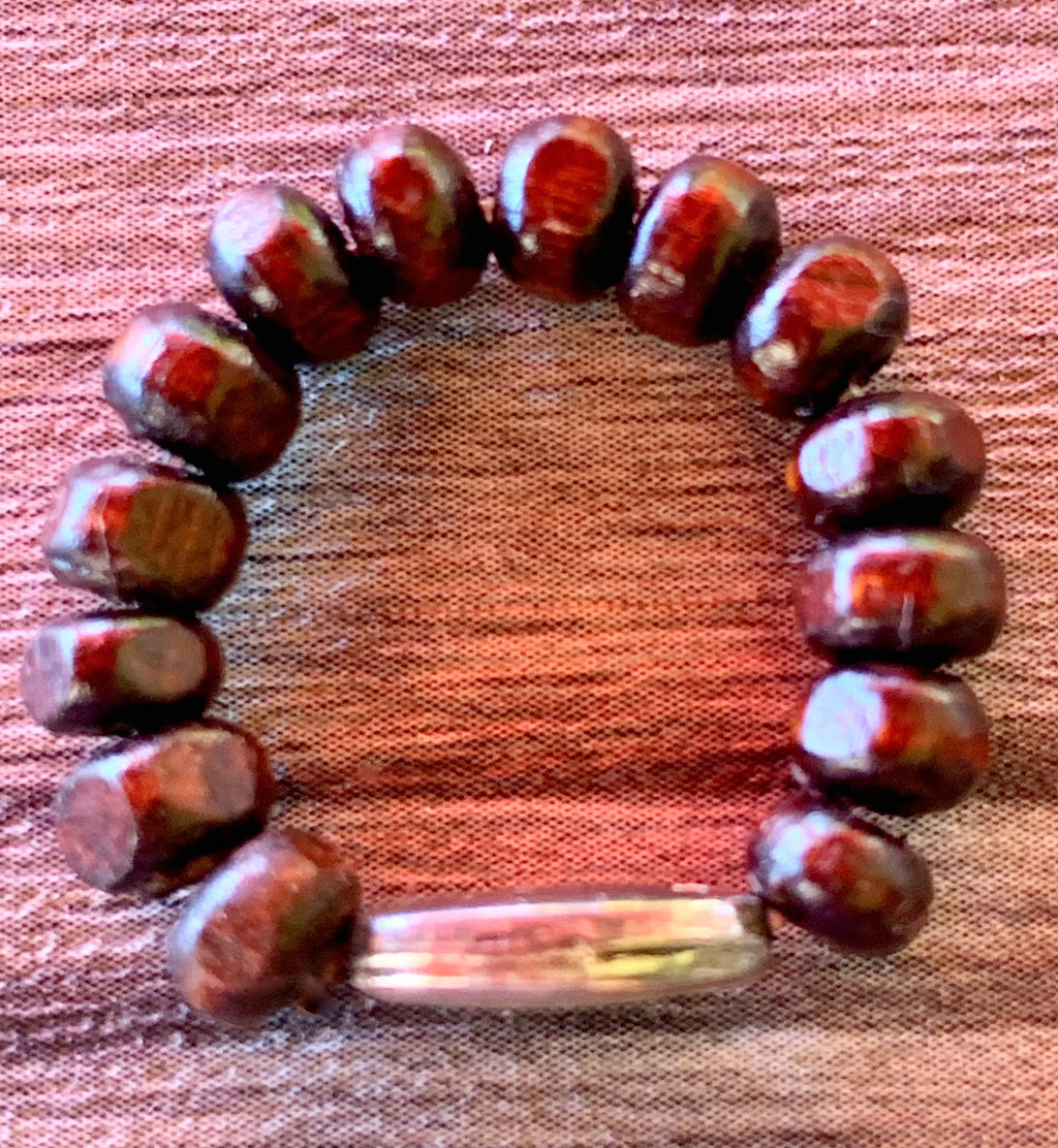 Hope Handmade Expandable Rings in Tourmaline, Obsidian, Cats Eye, and Wood