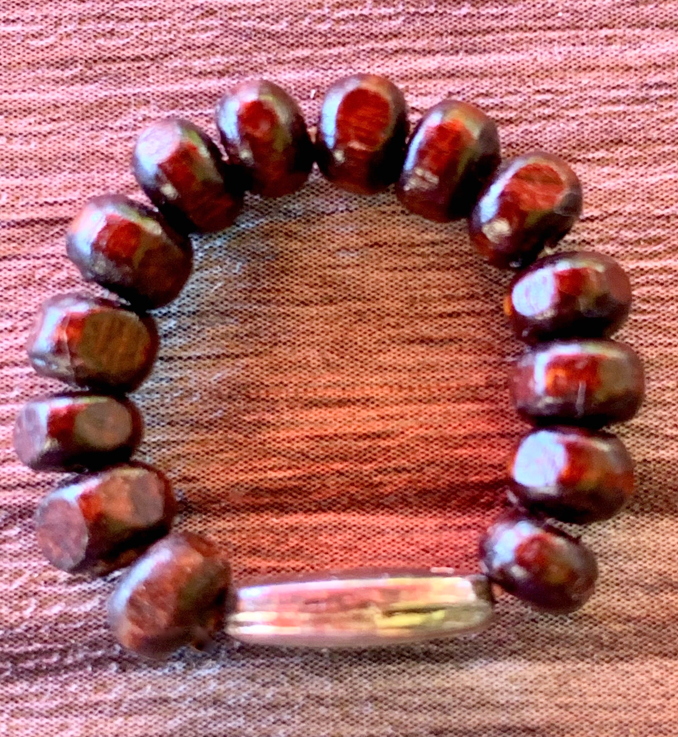 Hope Handmade Expandable Rings in Tourmaline, Obsidian, Cats Eye, and Wood