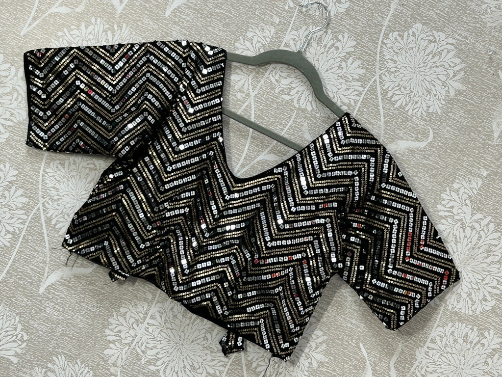 Black sequin blouse
