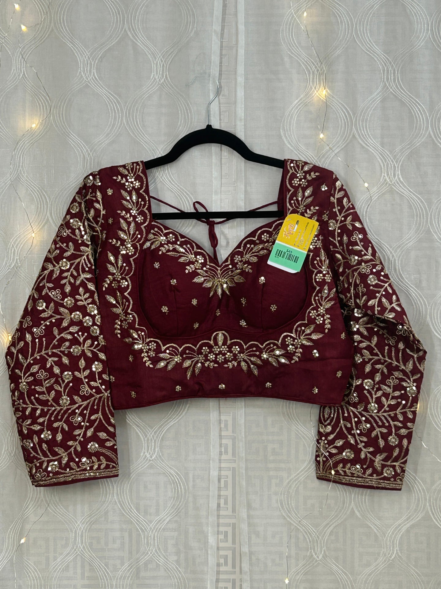 Maroon Silk cotton blouse