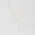Layered Shell Pendant Necklace ~ Swan