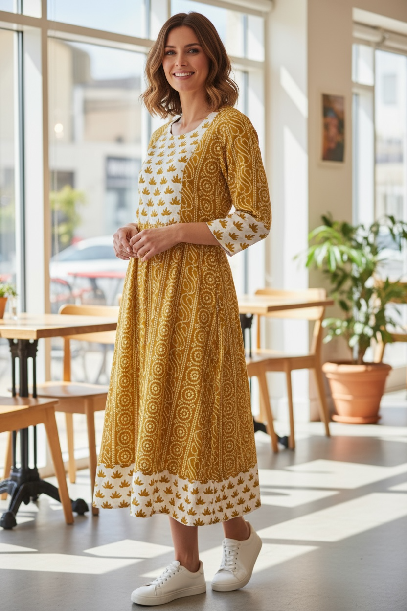 Cotton long kurti