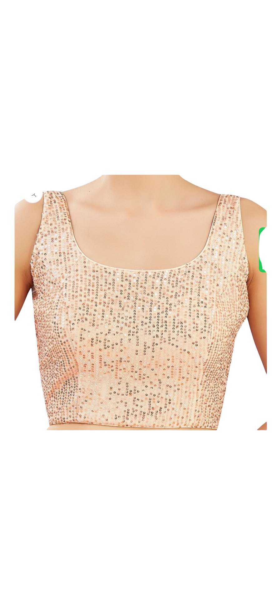 Peach sequin blouse