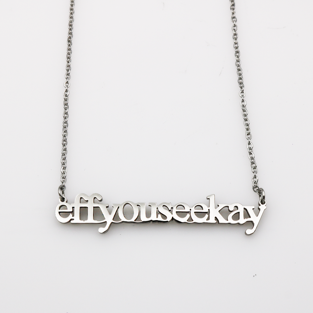Eff You See Kay Cutout Necklace