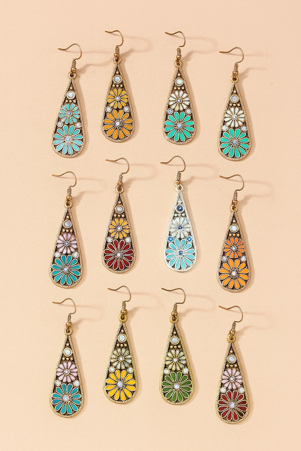 Beautiful Colorful Drop Earrings - Several Colors