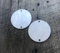 White Pearl Acrylic Component - Round Jewelry Making Blank - CB&CO