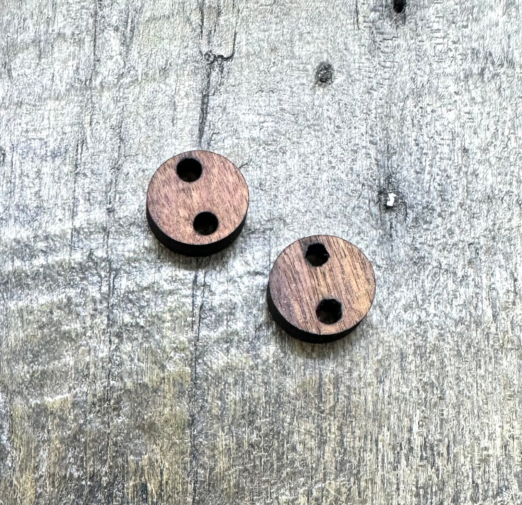 Small Walnut Earring Connector - Solid Hardwood - Component - CB&CO