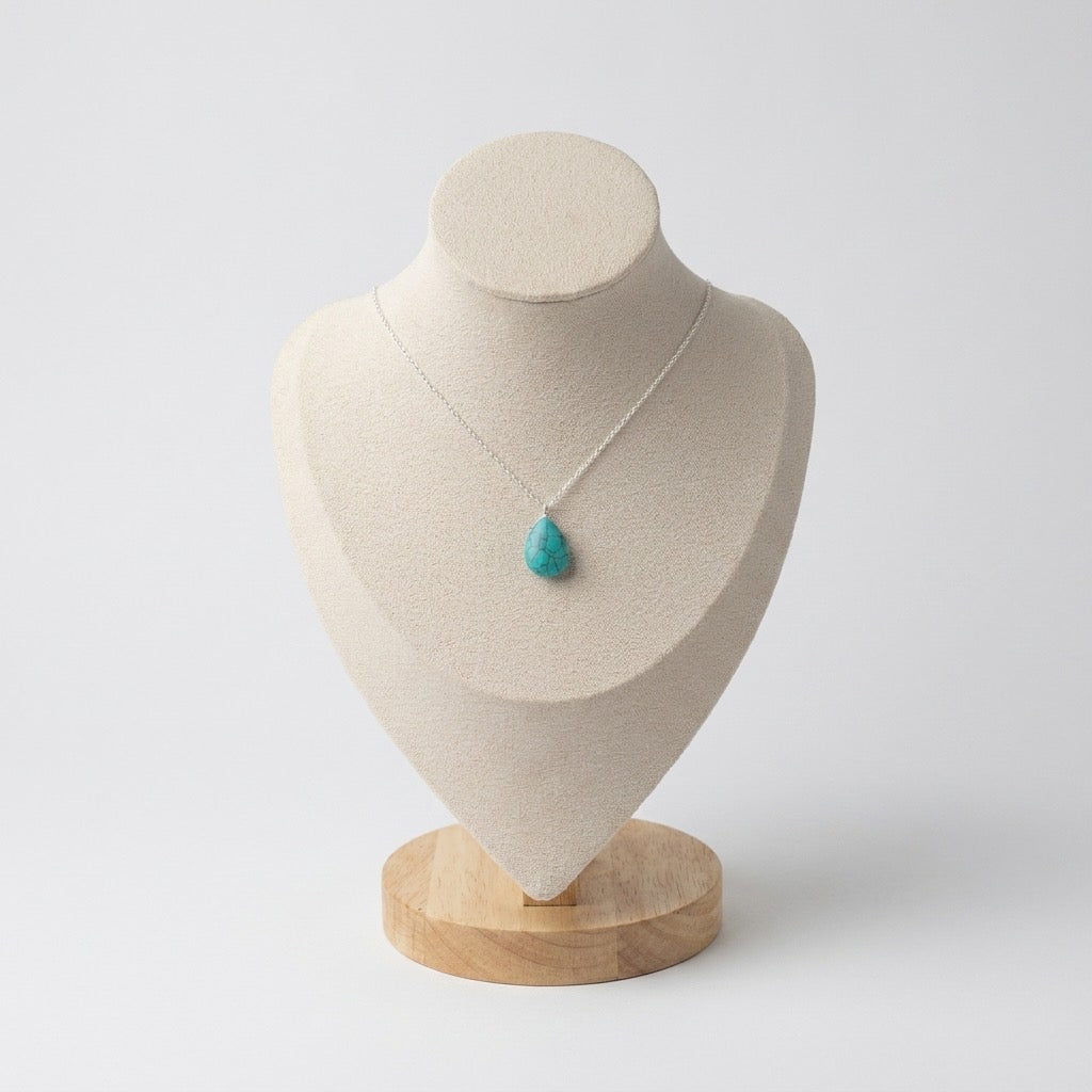 Turquoise Jewelry Set • Matching Necklace & Earrings