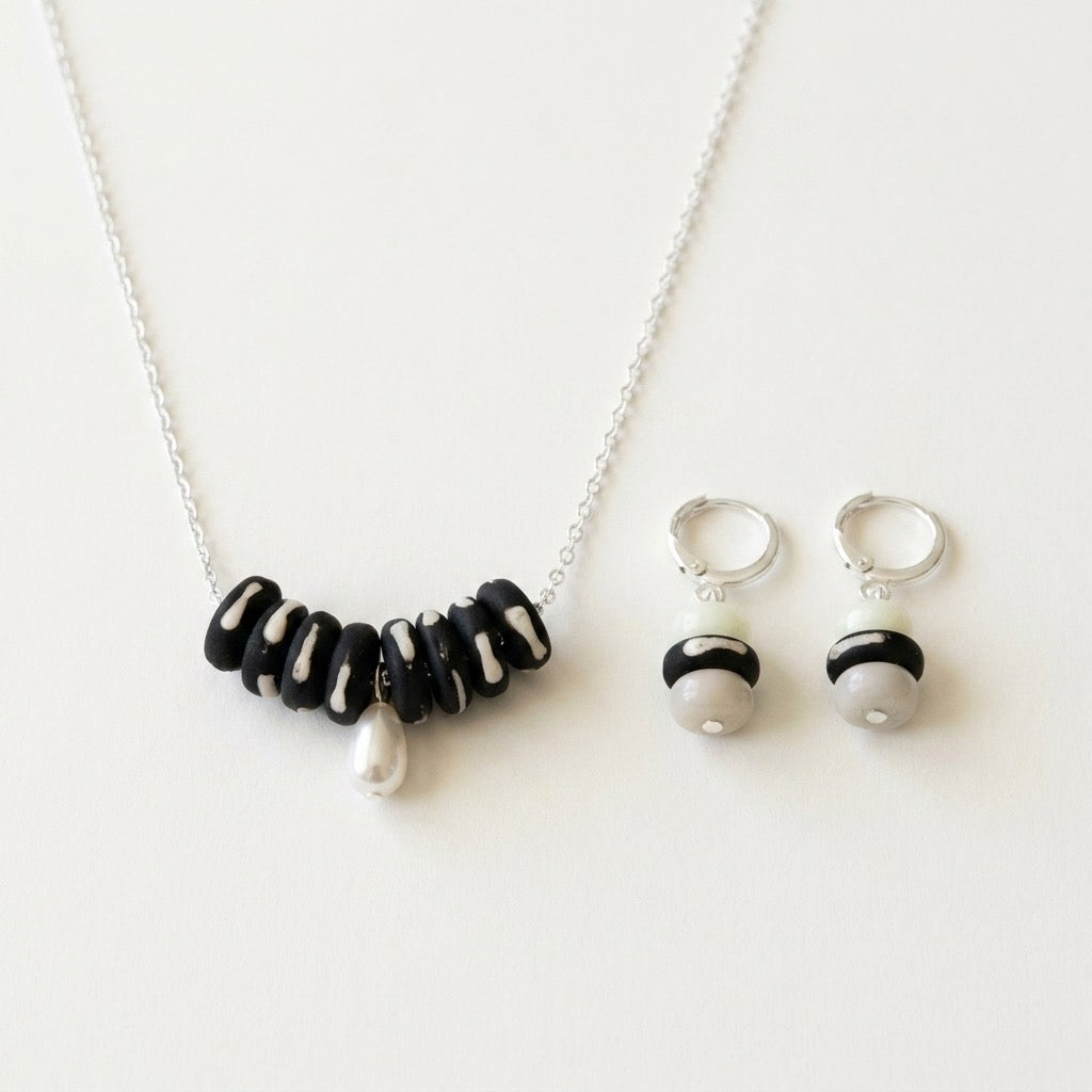 Jewelry Set Necklace & Earrings ~ Dalmatian