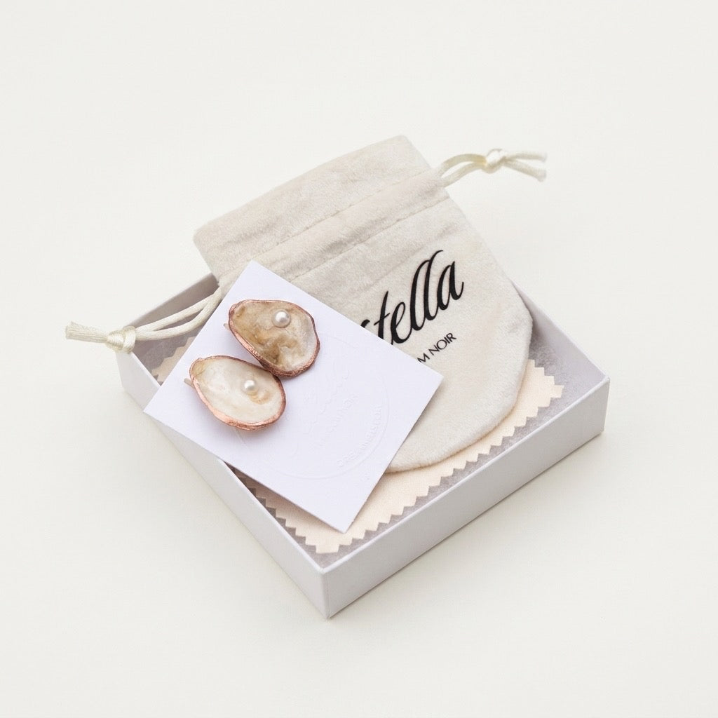 Natural Oyster Shell Earrings