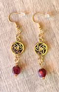 Nicole Handmade Red Chalcedony Dangle Earrings