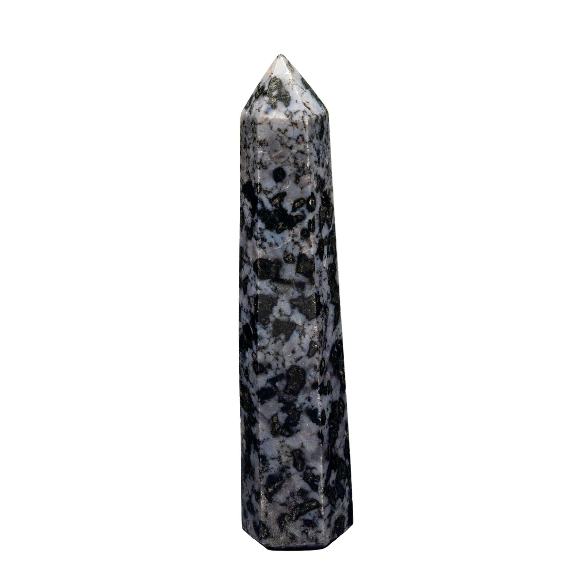 Indigo Gabbro Crystal Tower Mystic Merlinite Stone