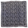 Large 39" Hand Dyed Batik Bandana, 100% Soft Cotton, Wings, Blue