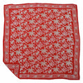 Large 39" Hand Dyed Batik Bandana, 100% Soft Cotton, Fiery Flora