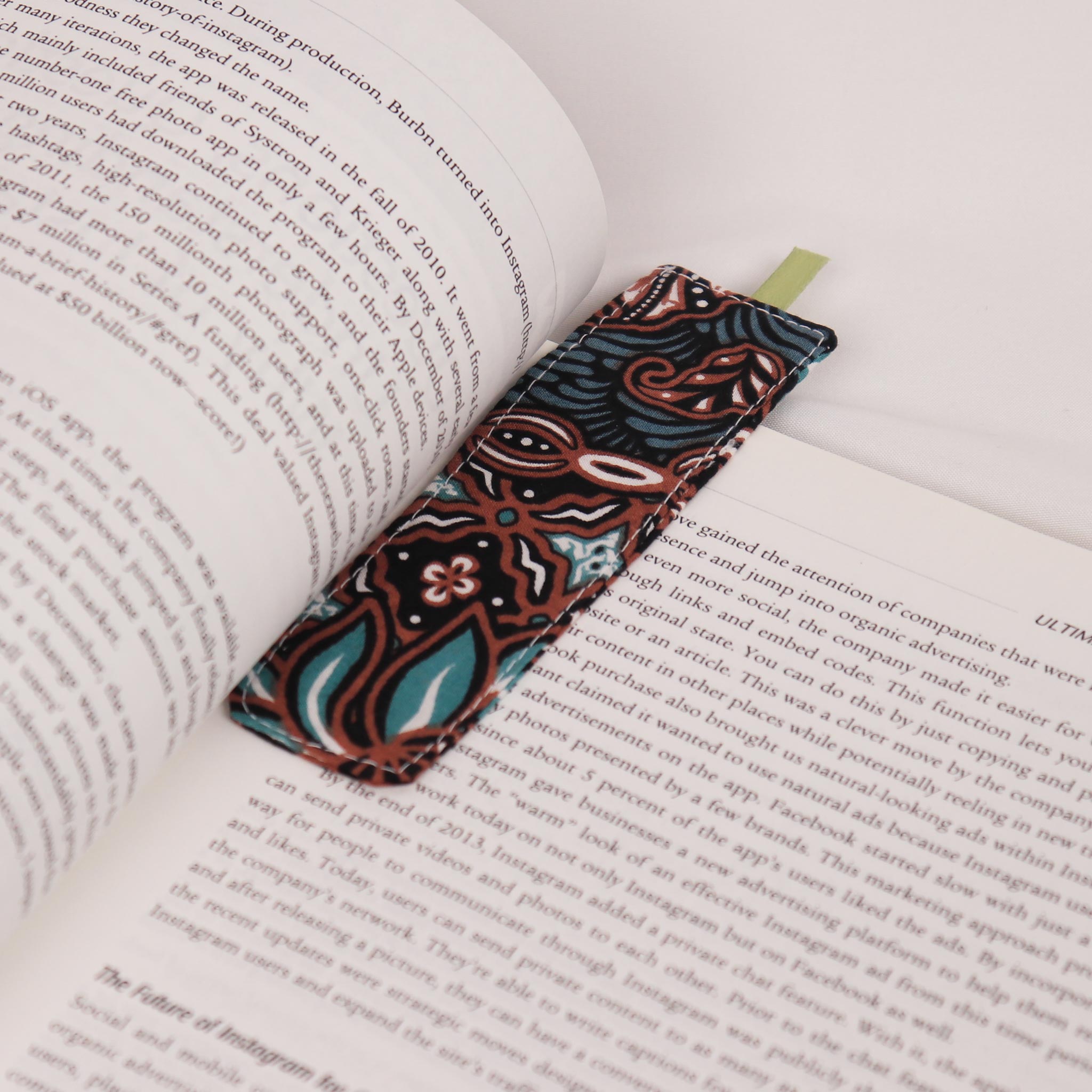 Batik Bookmark, Cotton Textile, Cloth Book Mark