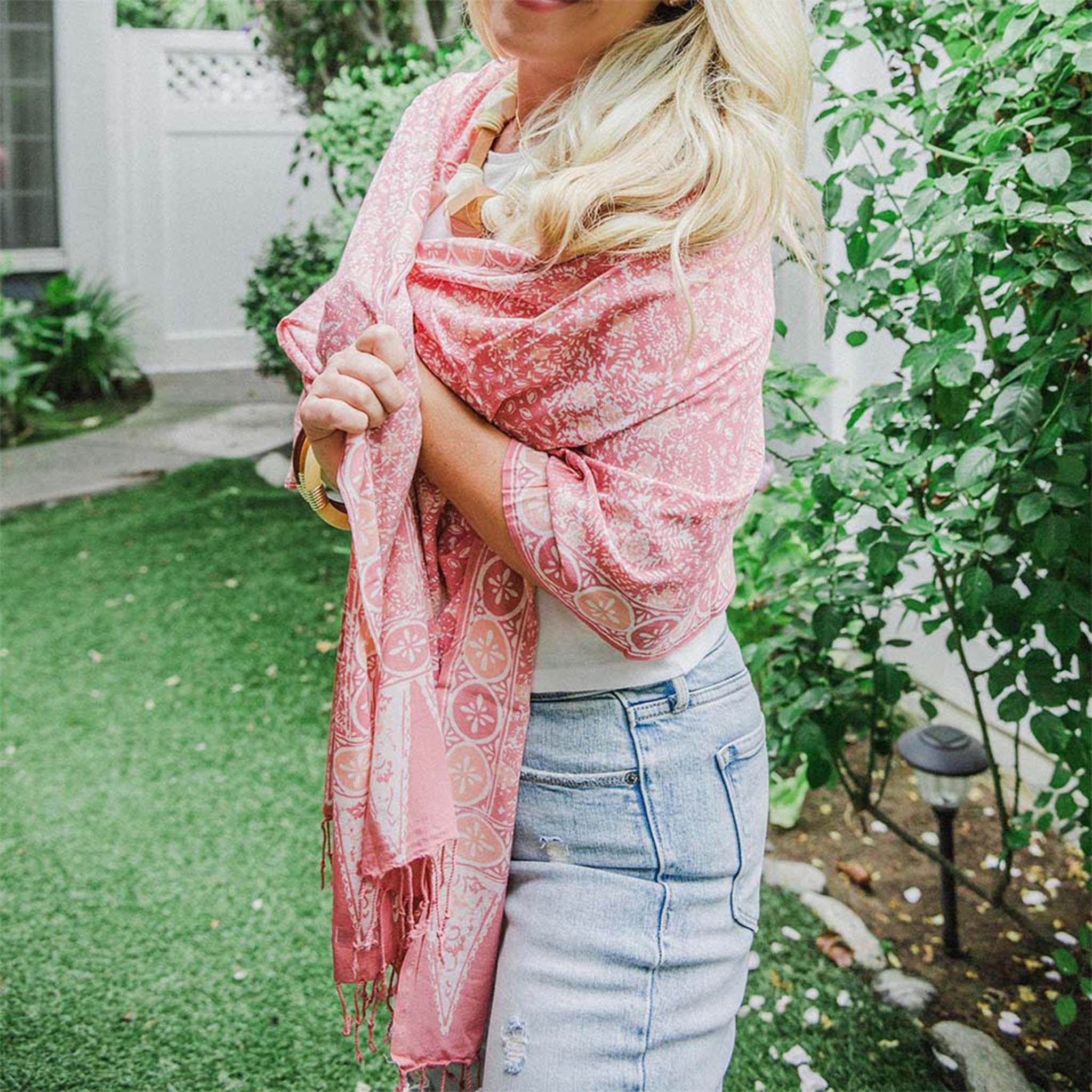 Handmade Batik Scarf - Cotton - Wildflower