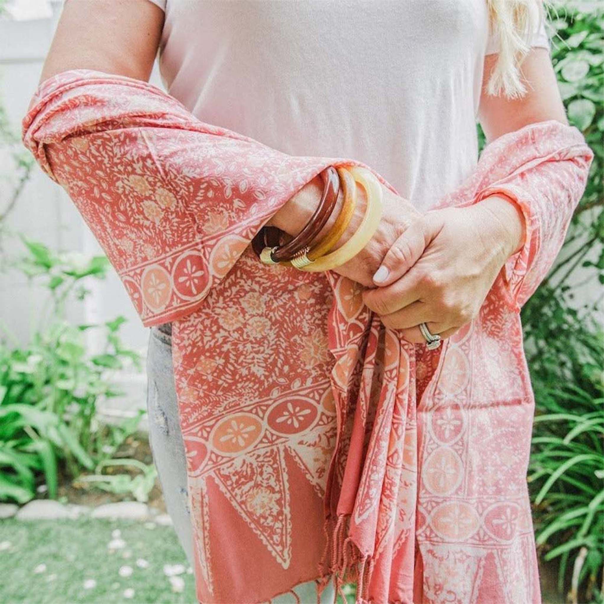 Handmade Batik Scarf - Cotton - Wildflower