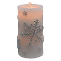 Silver Snowflake Water Candle