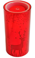 Mercury Glass Buck & Pine Tree Water Candle