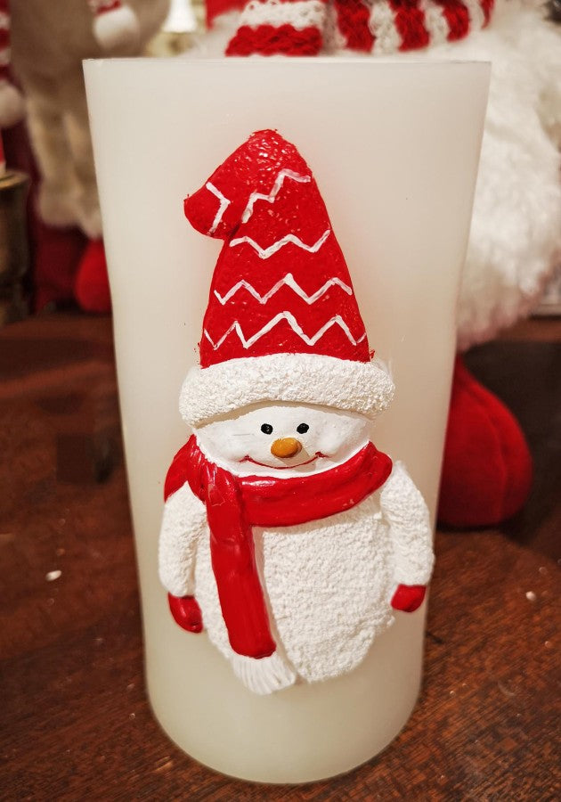 Snowman Water Candle