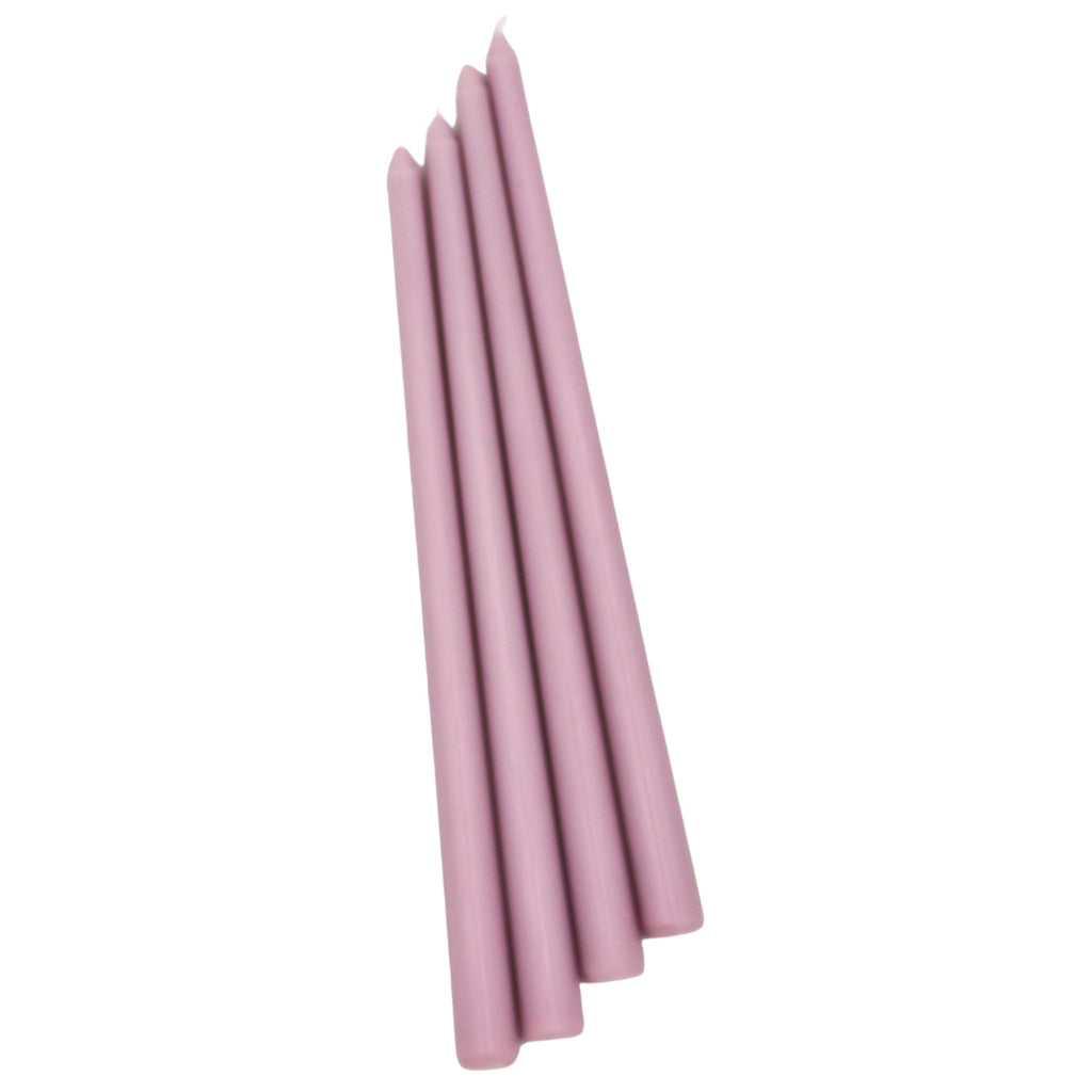 Extra Tall Lilac Hush Taper Candle,  1 Case of 24 Packs (4 Candles per Pack)