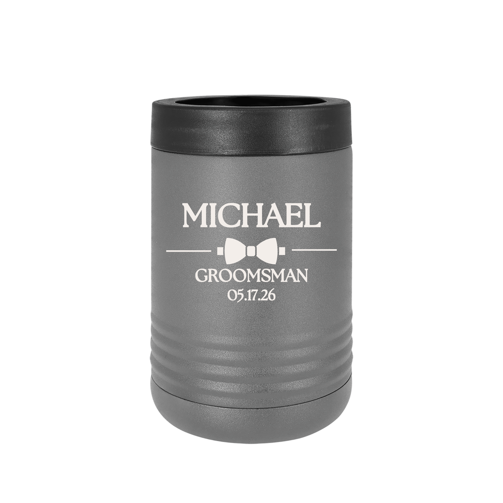 Metal Engraved Groomsman Can Cooler