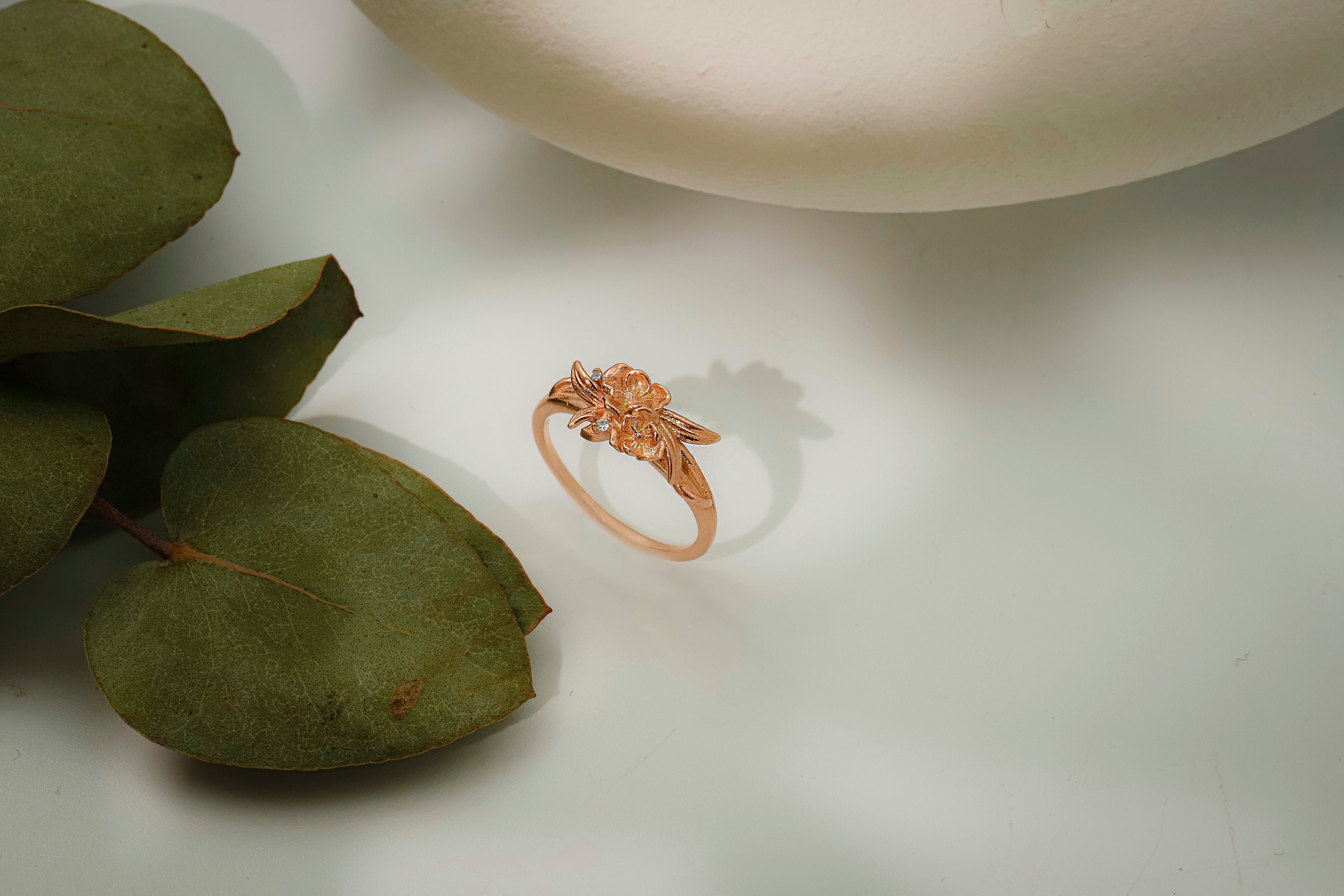 Eternal Bloom Birth Month Flower Ring with Sparkling CZ Diamond