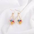 Beautiful Gold and Crystal Boho Mushroom Earrings
