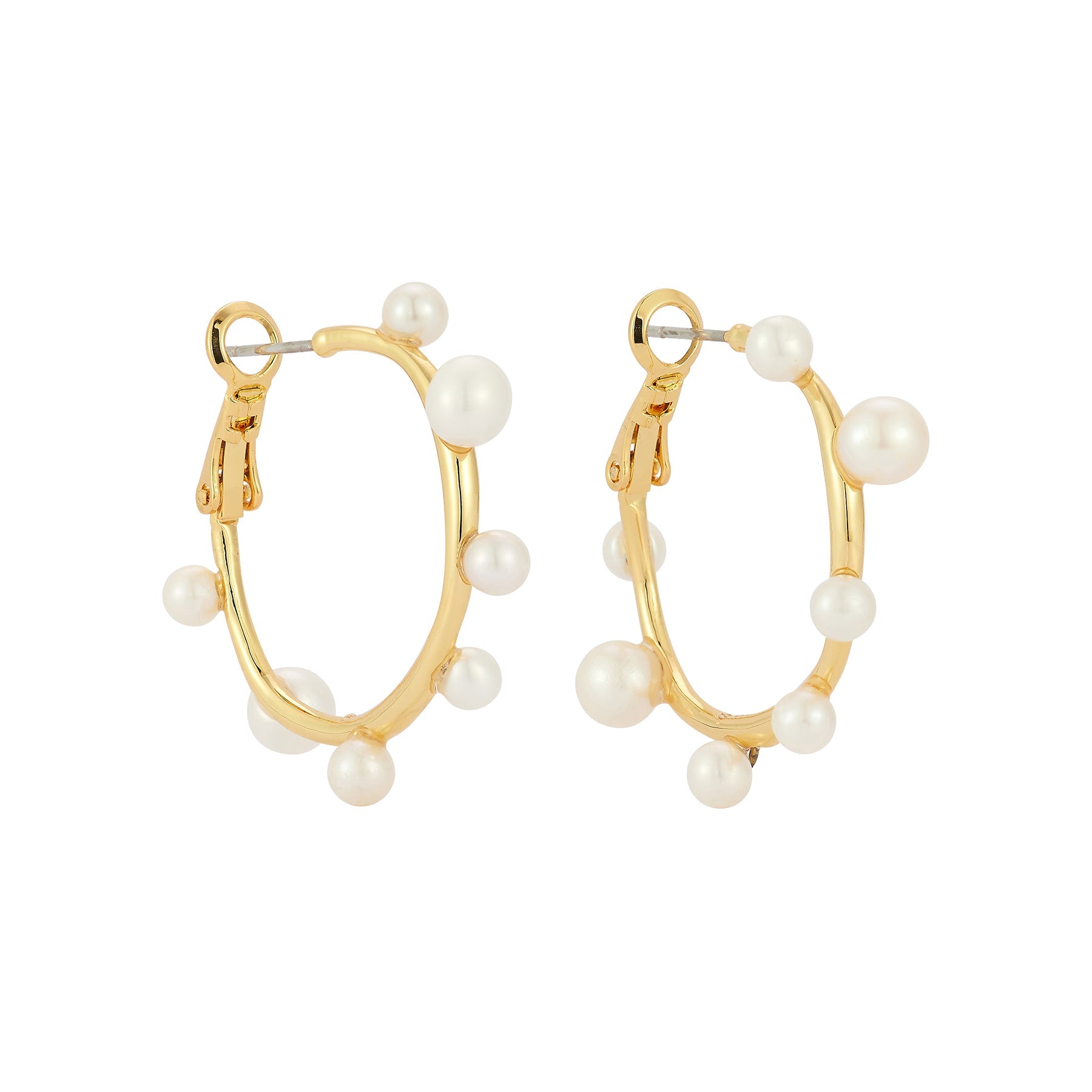 Mini Isla Pearl Hoop Earrings