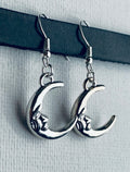 Luna Handmade Silver Plated Crescent Moon Earrings