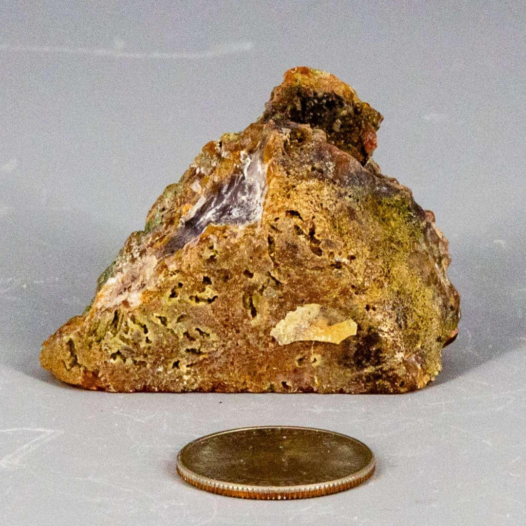 Moroccan Agate Crystal Geode Slice Polished Display