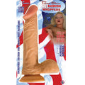 All American Whopper-8" Vibrating With Balls-Flesh