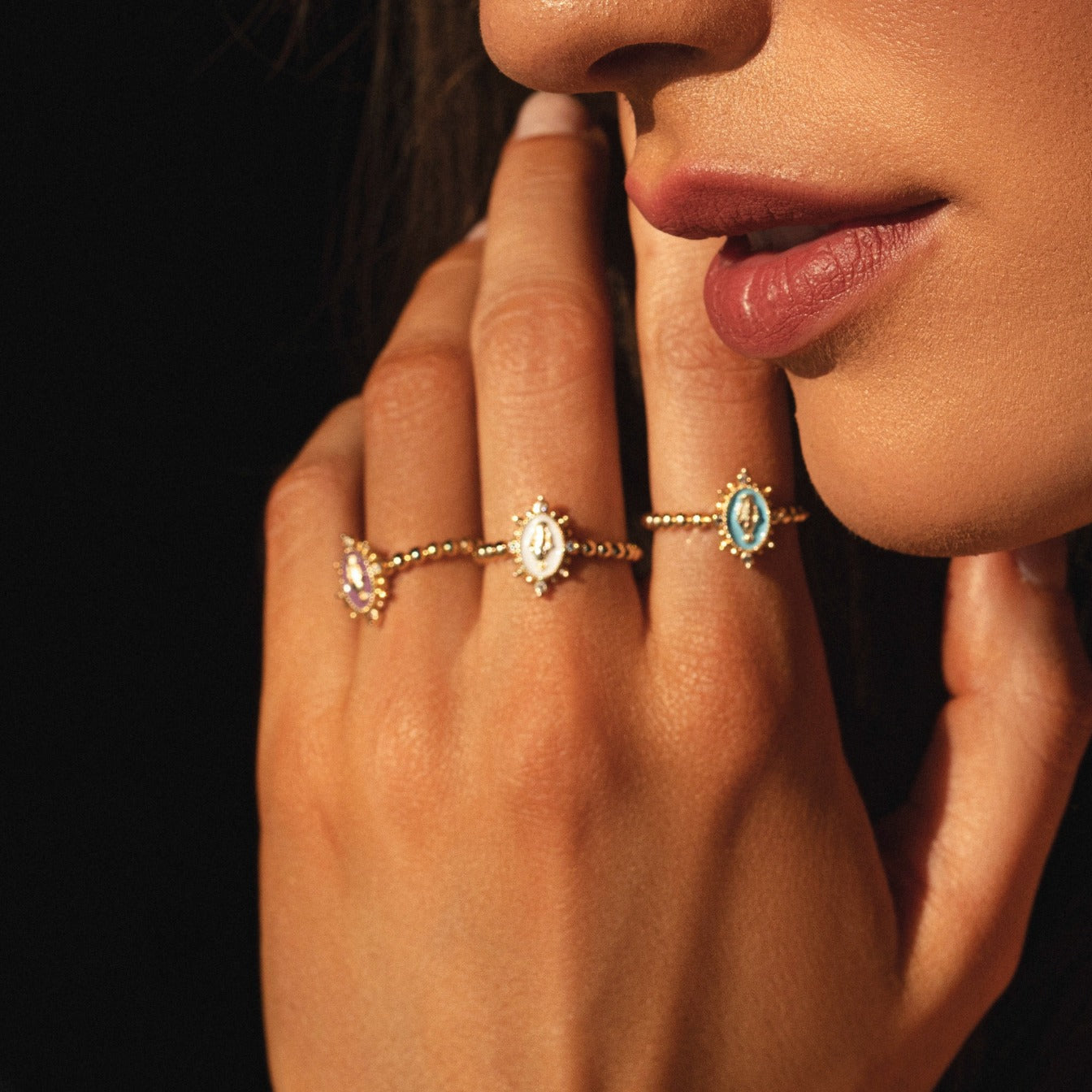 Preorder: Lady Lourdes Ring - Aqua