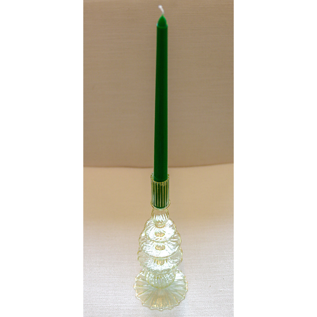 Extra Tall Pine Green Taper Candle, 1 Case of 24 Packs (4 Candles per Pack)