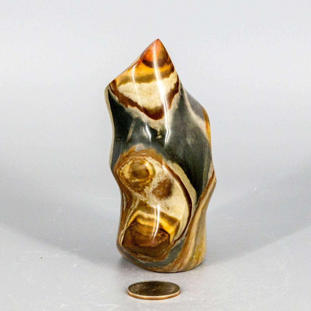 Polychrome Jasper Crystal Flame Polished Madagascar