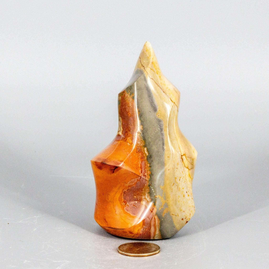 Polychrome Jasper Crystal Flame Polished Madagascar