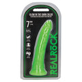 RealRock Slim Glow in the Dark Dildo-Green 7"