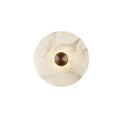 Alabaster LED Wall Light Brass Round Flush Mount 6"–14" Fixture