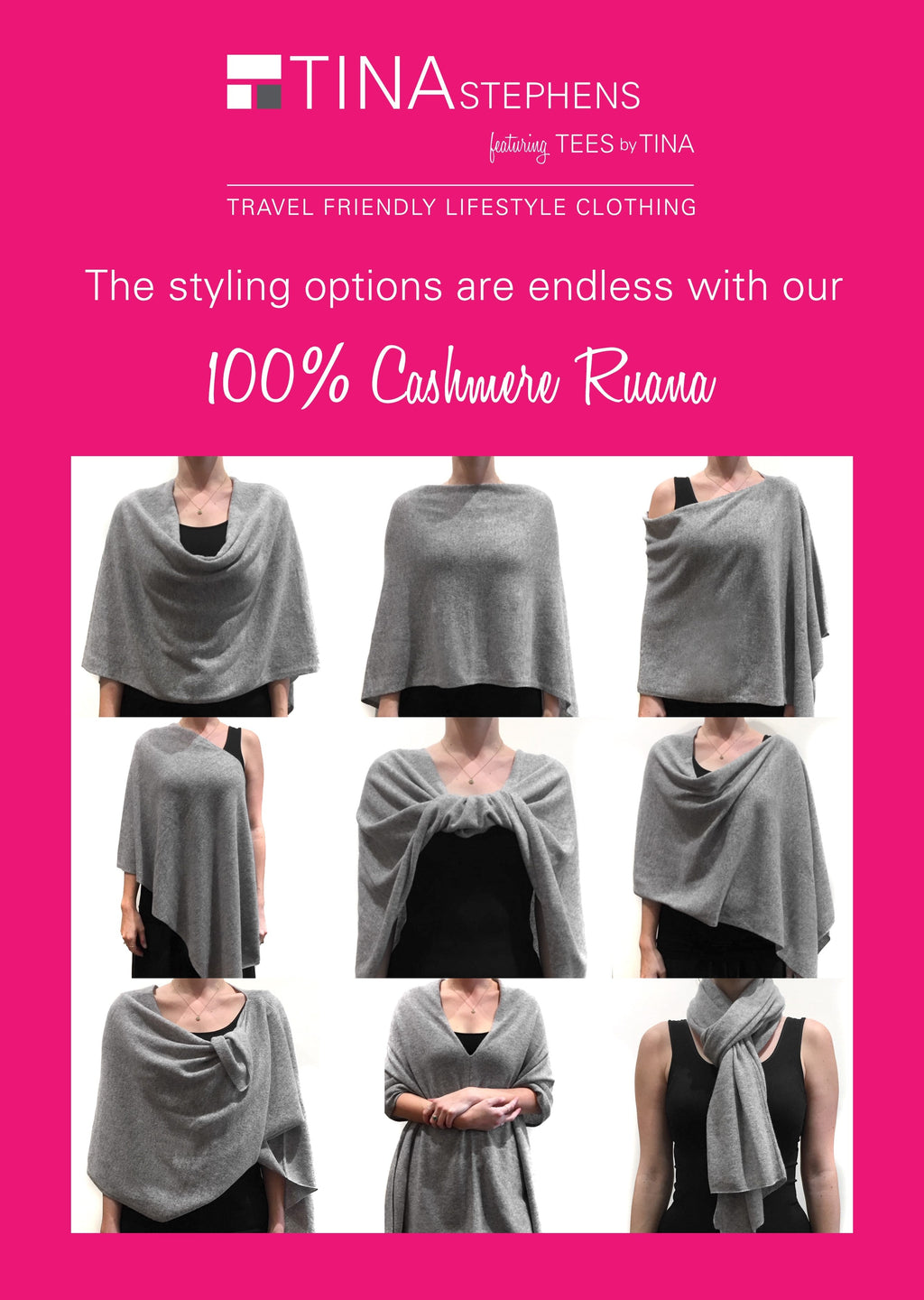Tina Stephens Cashmere Ruana