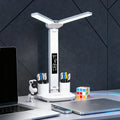LED Eye Protection Desk Lamp Double Head Rechargeable Dimmable Light for Study