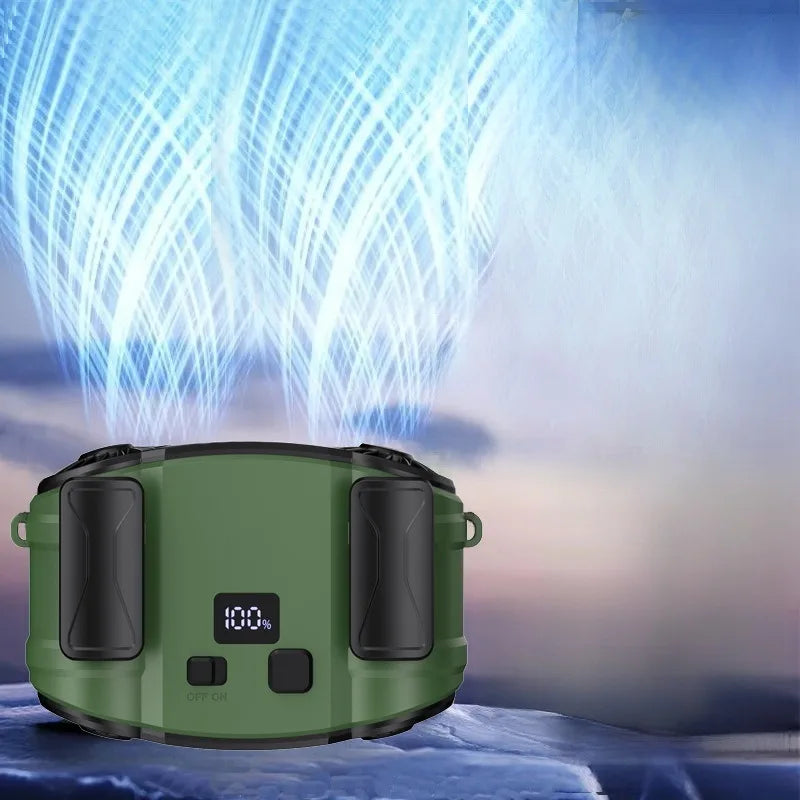 Active Breeze | Portable Waist Fan with Dual Air Outlets | Hands-Free Cooling Solution for Outdoor Activities