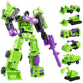 6-in-1 Transforming Robot Action Figure 22cm Convertible Toy for Kids