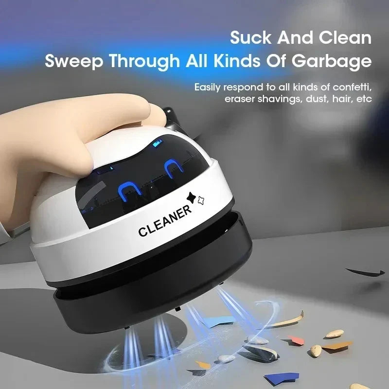 USB Mini Desk Vacuum Cleaner Handheld Table Sweeper for Office Crumbs Dust
