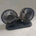 Dual Head Car Fan | 12 Volt Portable Fan with Adjustable Airflow | USB Charging for Efficient Air Circulation