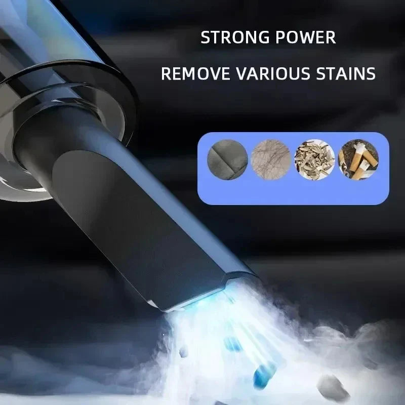 120W Cordless Car Vacuum Cleaner Powerful Suction USB Rechargeable for Pet Hair