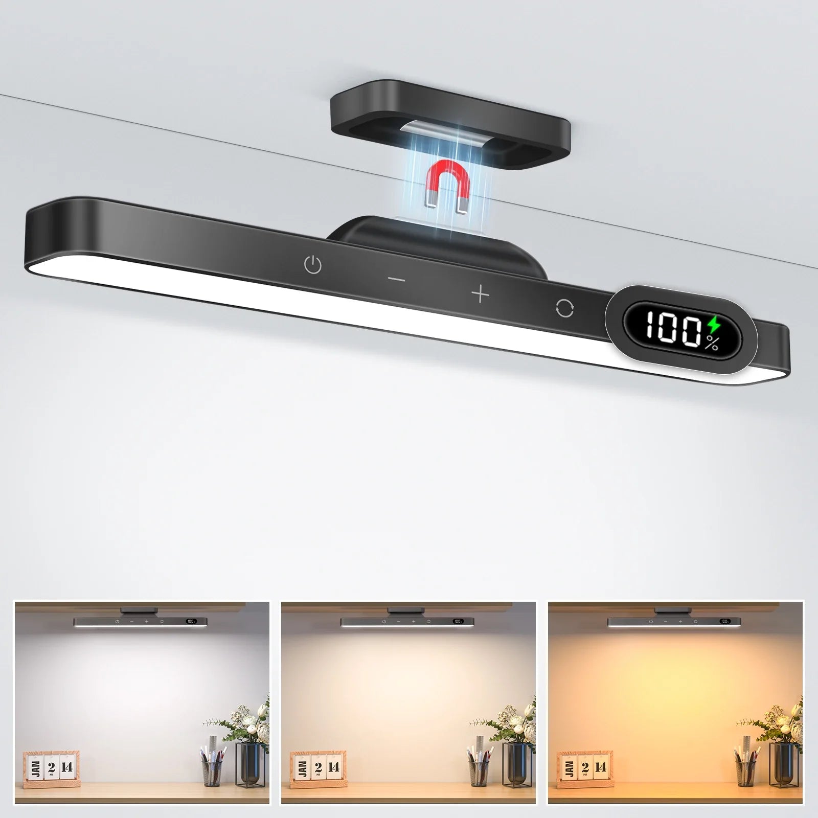 LumaGlow | Rechargeable Dimmable Night Light with 3-Color LED Cabinet Lighting