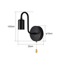 Industrial Black Wall Sconce – Nordic E27 Iron Lamp for Bedroom & Bathroom Decor