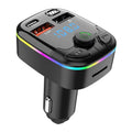 Bluetooth 5.0 FM Transmitter Car Charger with PD QC3.0 Fast Charging and Type C Adapter